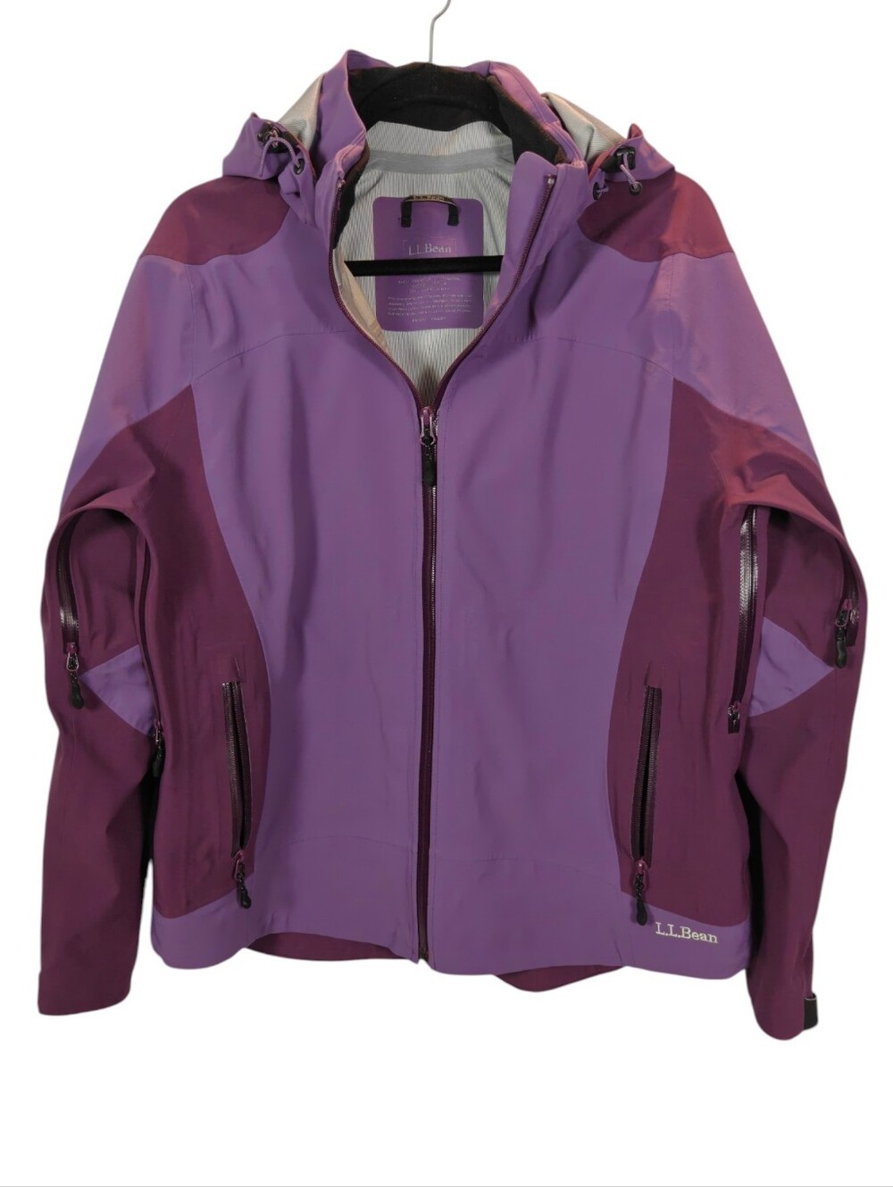 L.L Bean All Weather Challenger Quick Dry Parka Jacket In Purple Size Large
